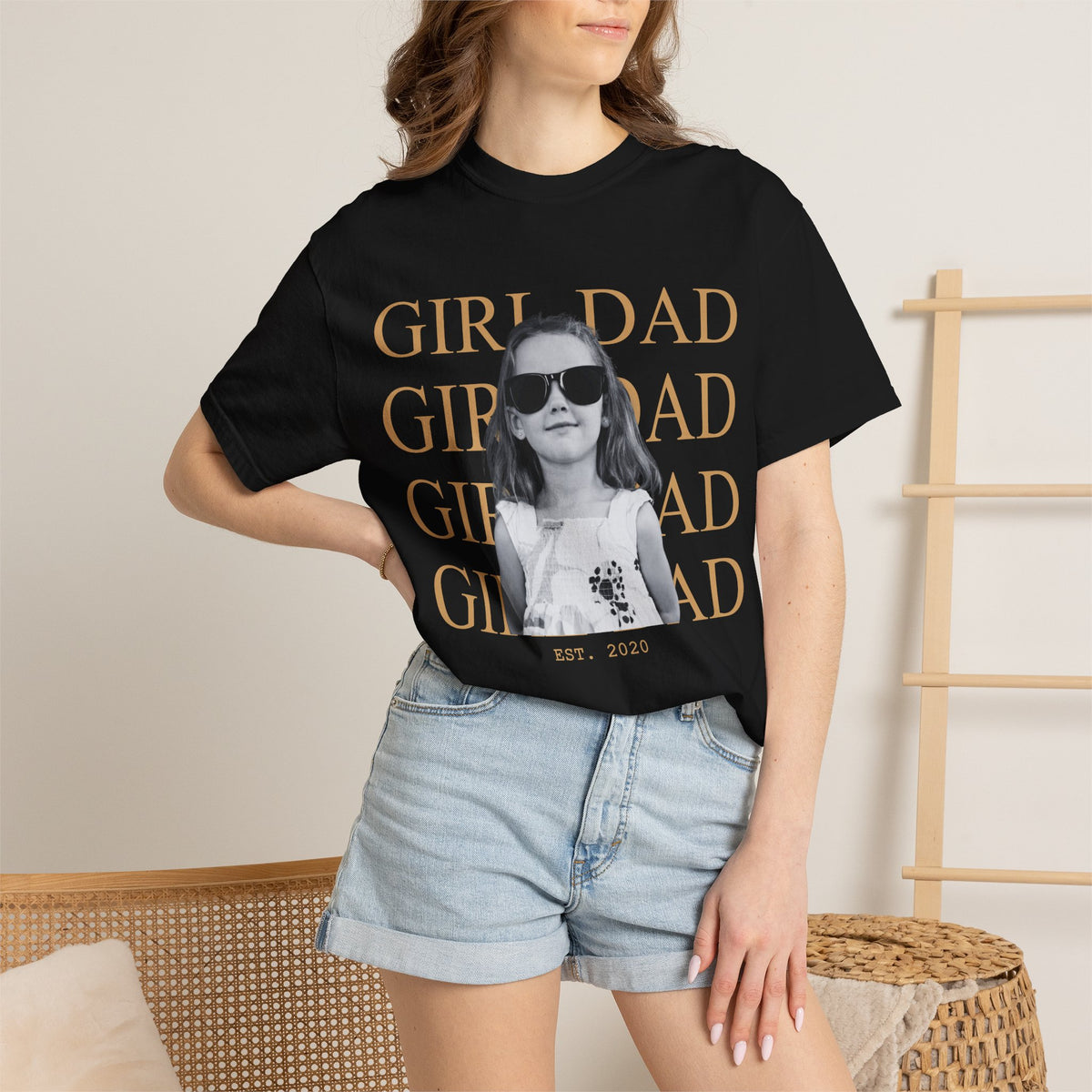 Custom Dad Vintage Photo Shirt Comfort Color T-shirt