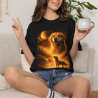 Comfort Colors Golden Retriever Howling to the Moon T-shirt