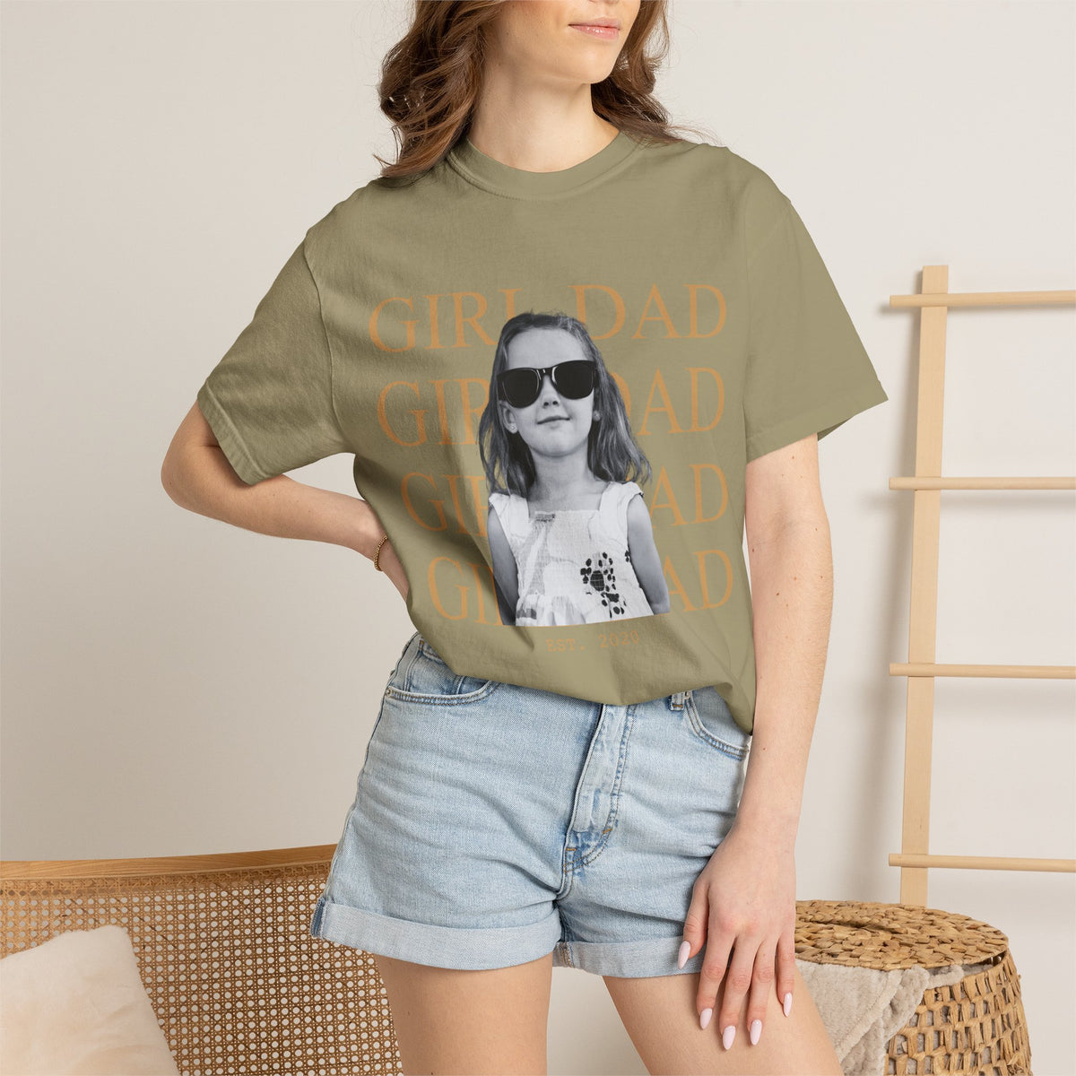 Custom Dad Vintage Photo Shirt Comfort Color T-shirt