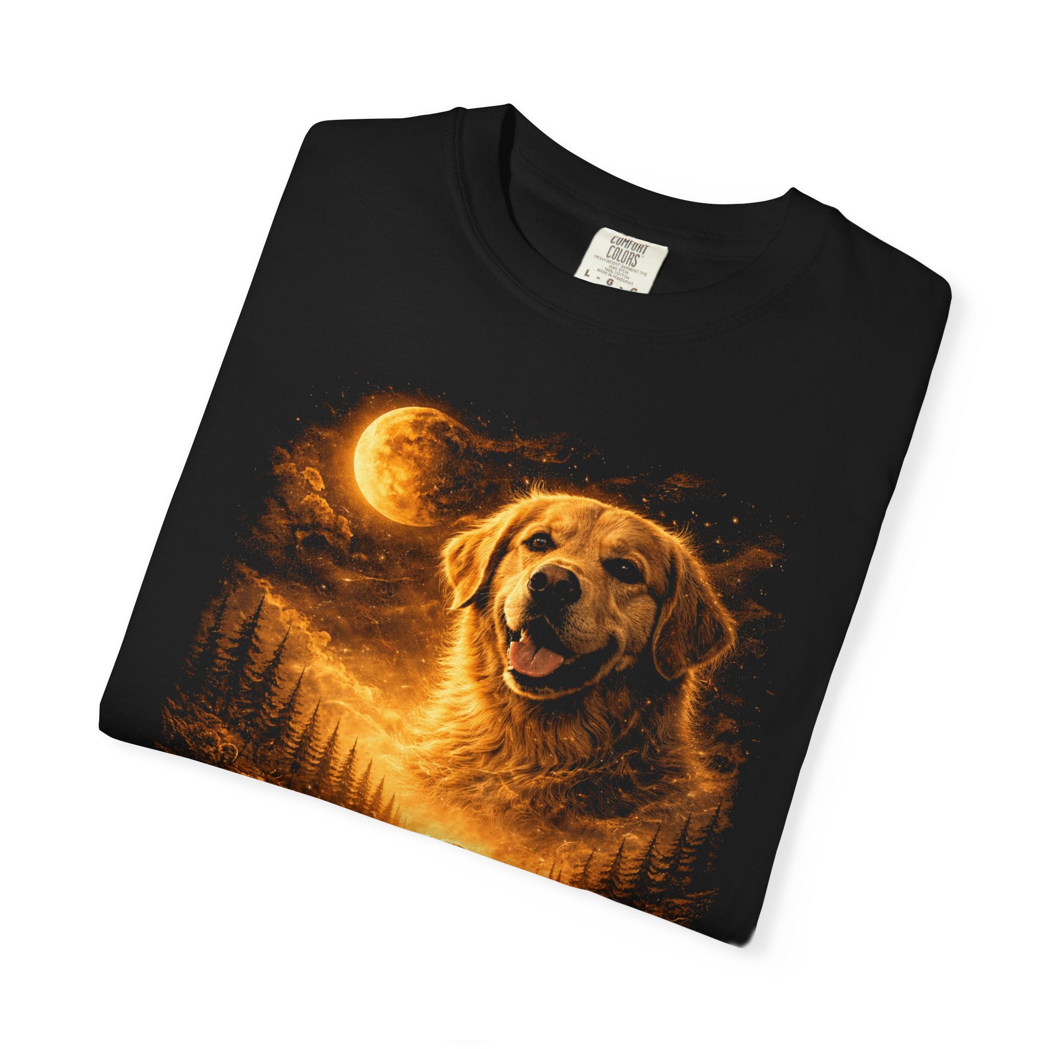 Comfort Colors Golden Retriever Howling to the Moon T-shirt