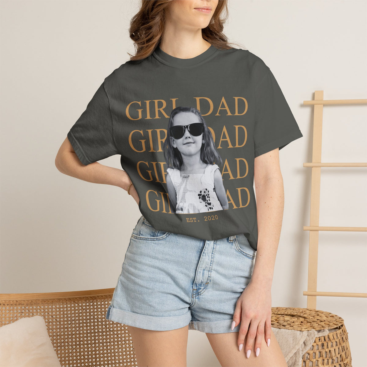 Custom Dad Vintage Photo Shirt Comfort Color T-shirt