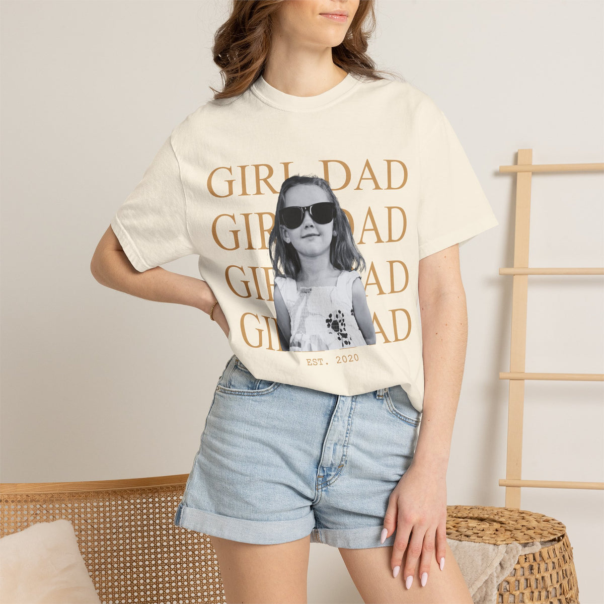 Custom Dad Vintage Photo Shirt Comfort Color T-shirt
