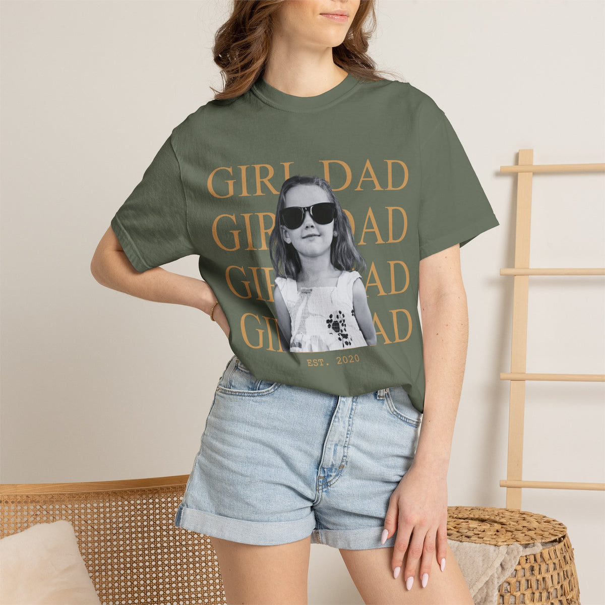 Custom Dad Vintage Photo Shirt Comfort Color T-shirt