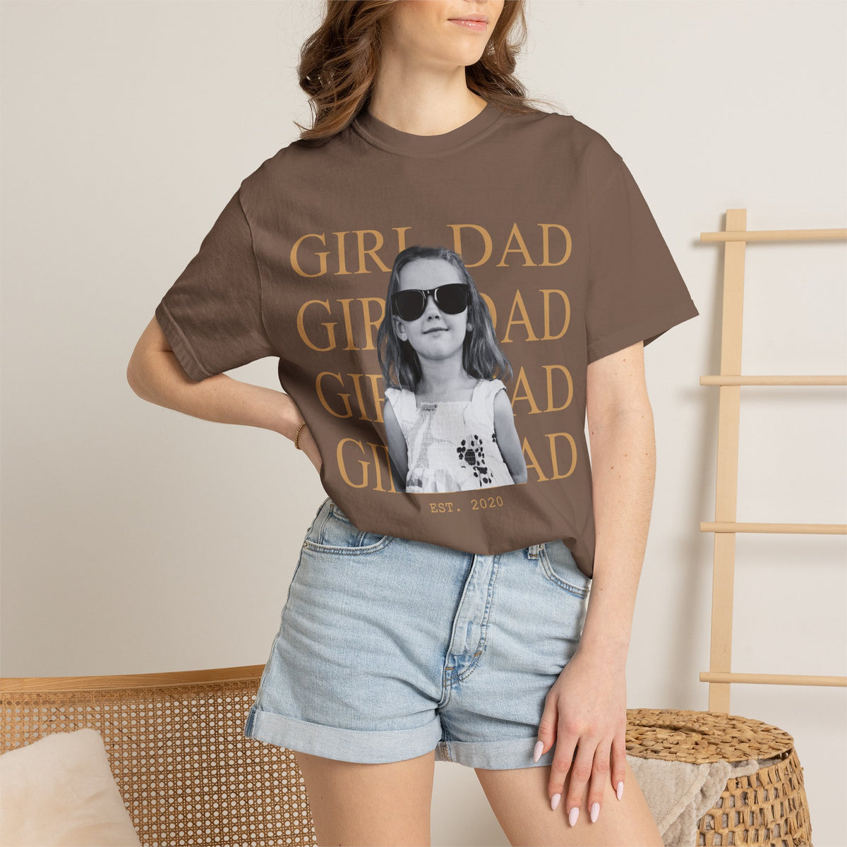 Custom Dad Vintage Photo Shirt Comfort Color T-shirt