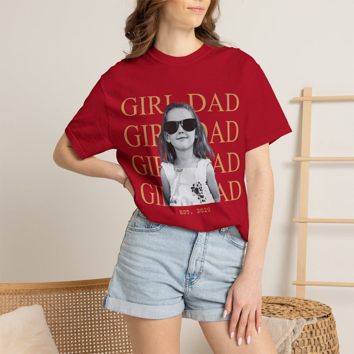 Custom Dad Vintage Photo Shirt Comfort Color T-shirt