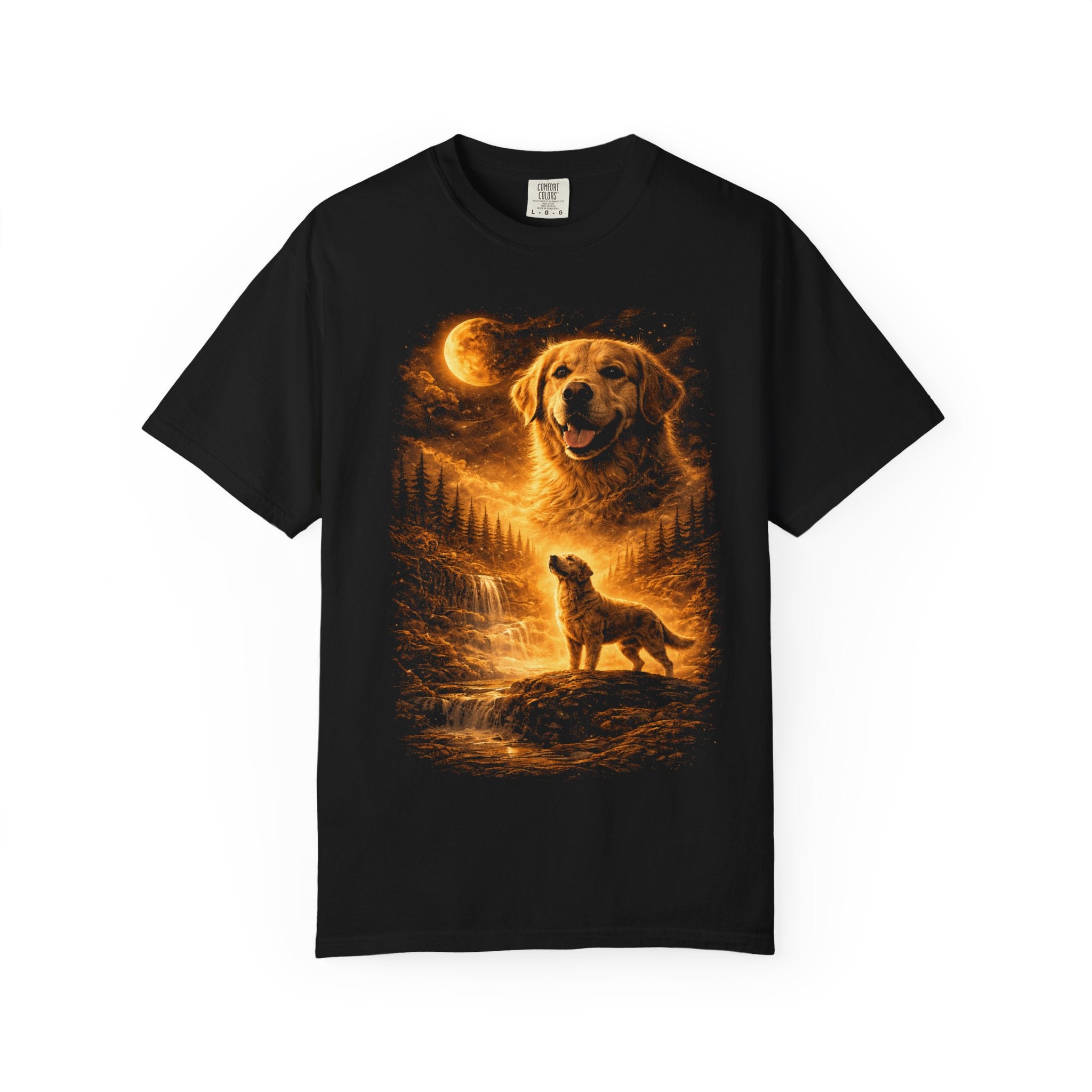 Comfort Colors Golden Retriever Howling to the Moon T-shirt