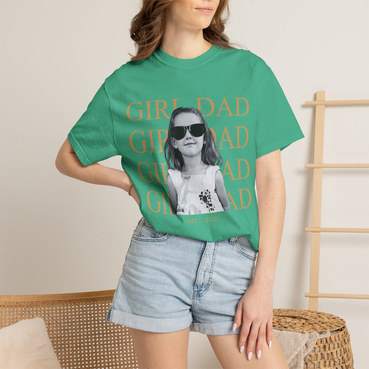 Custom Dad Vintage Photo Shirt Comfort Color T-shirt