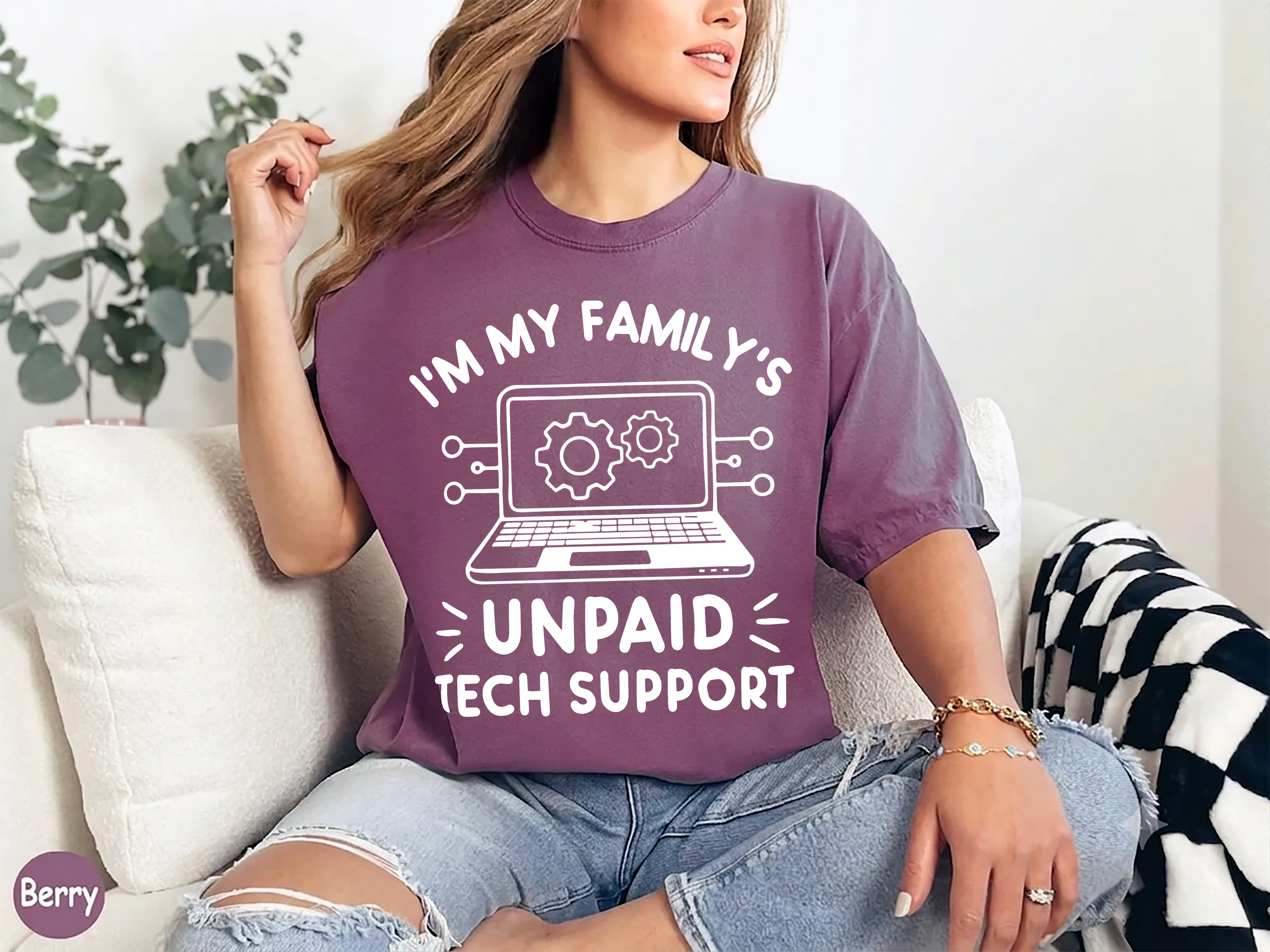 I’m My Family’s Unpaid Tech Support Comfort Colors Shirt