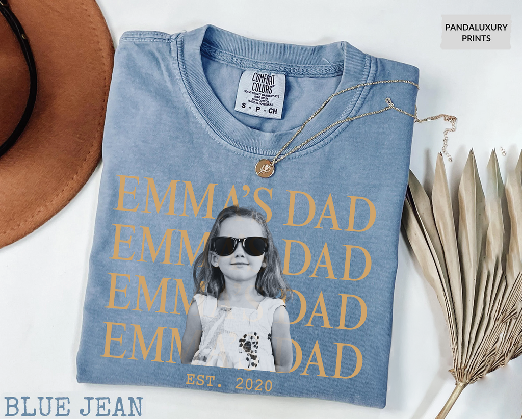Custom Dad Vintage Photo Shirt Comfort Color T-shirt
