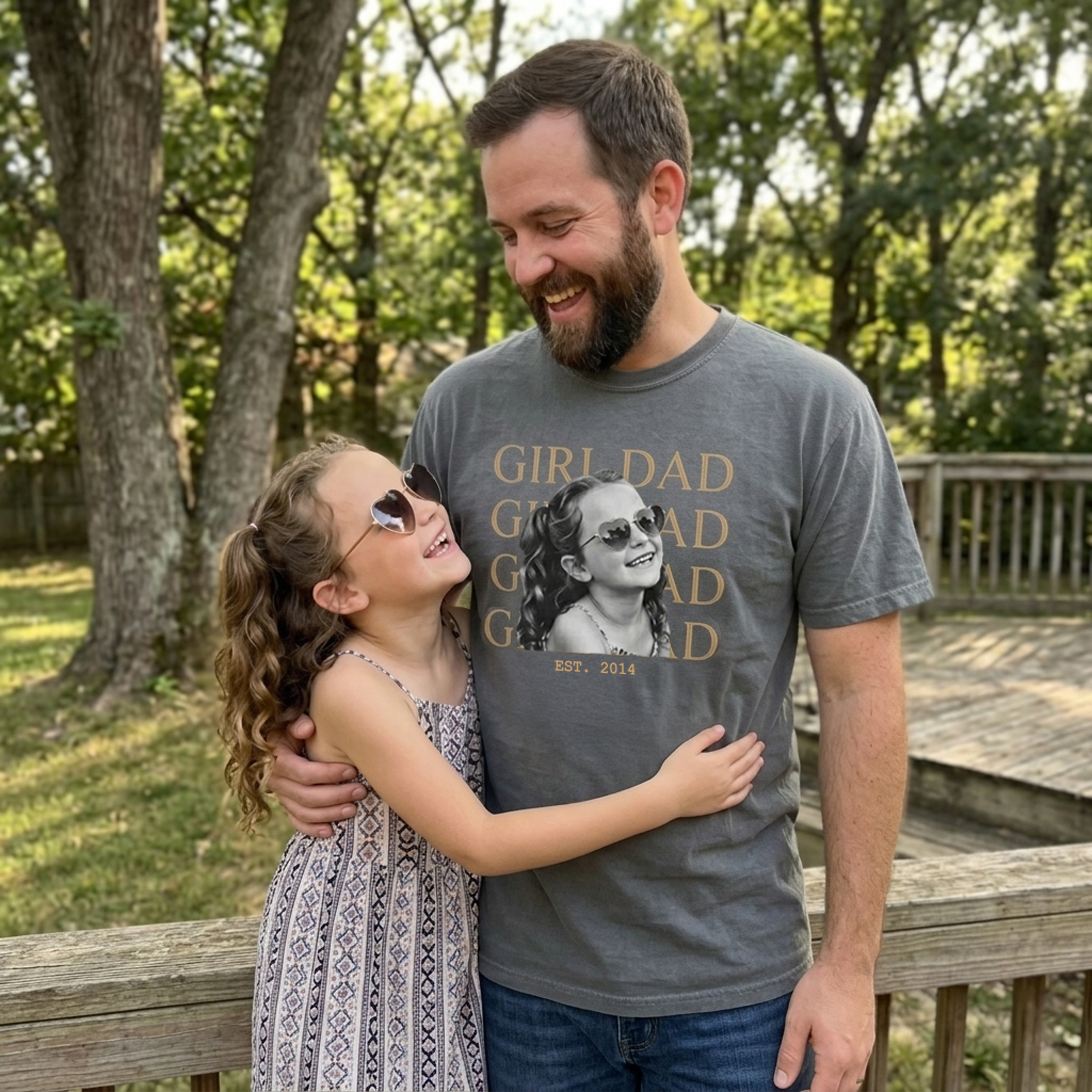 Custom Dad Vintage Photo Shirt Comfort Color T-shirt