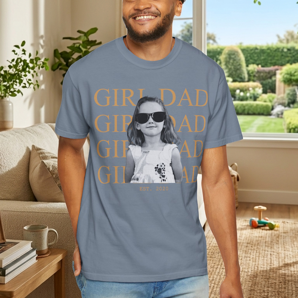Custom Dad Vintage Photo Shirt Comfort Color T-shirt