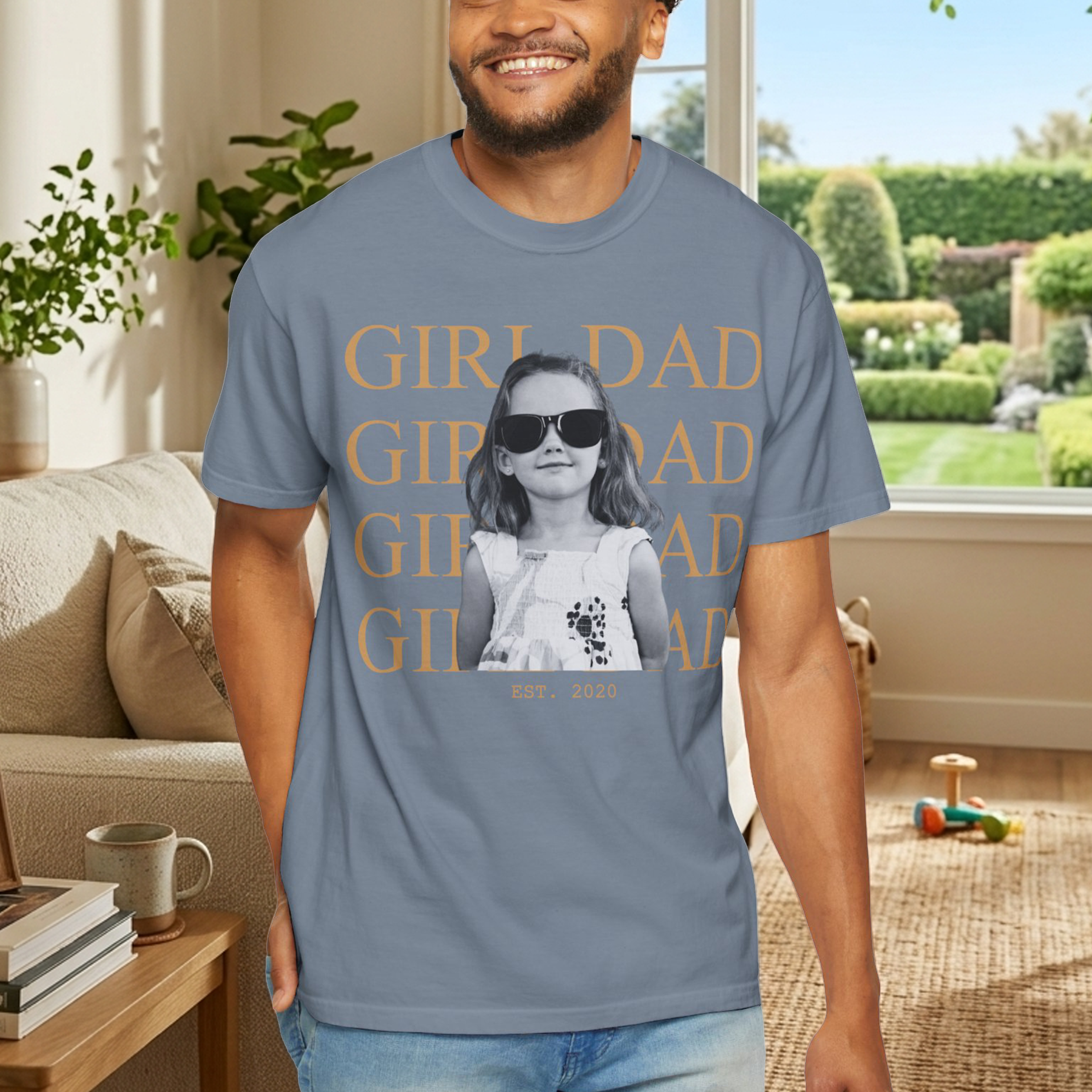 Custom Dad Vintage Photo Shirt Comfort Color T-shirt